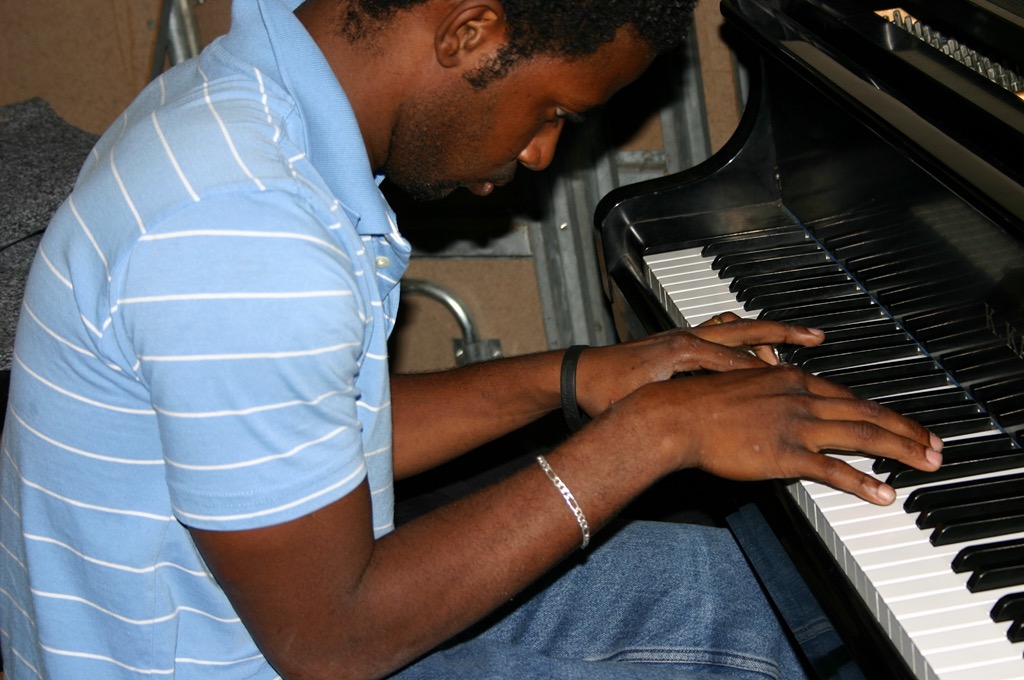 Jean playing piano